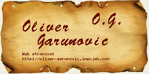 Oliver Garunović vizit kartica